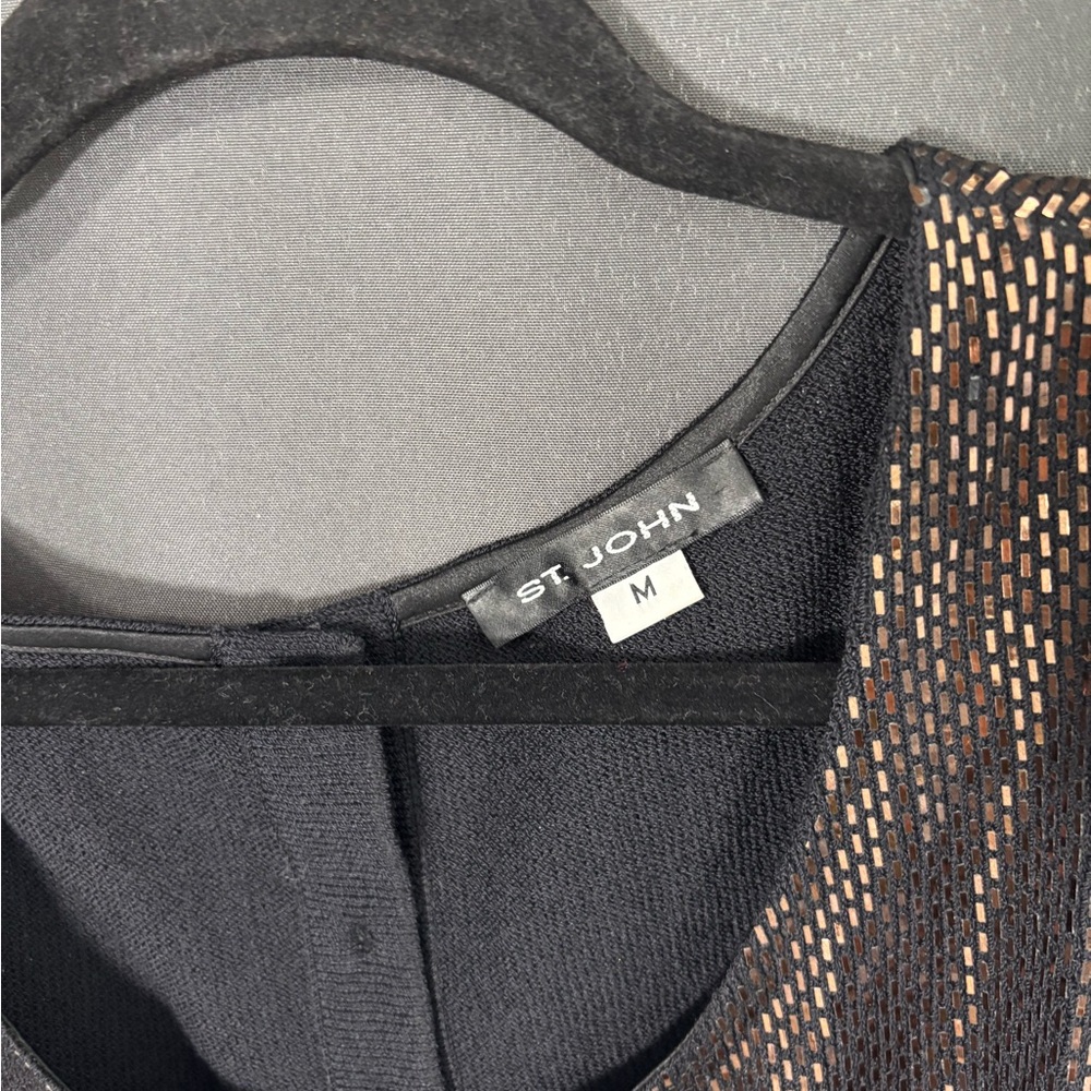 St. John Bronze Sequin Sleeveless Top - Size M - Picture 4 of 15